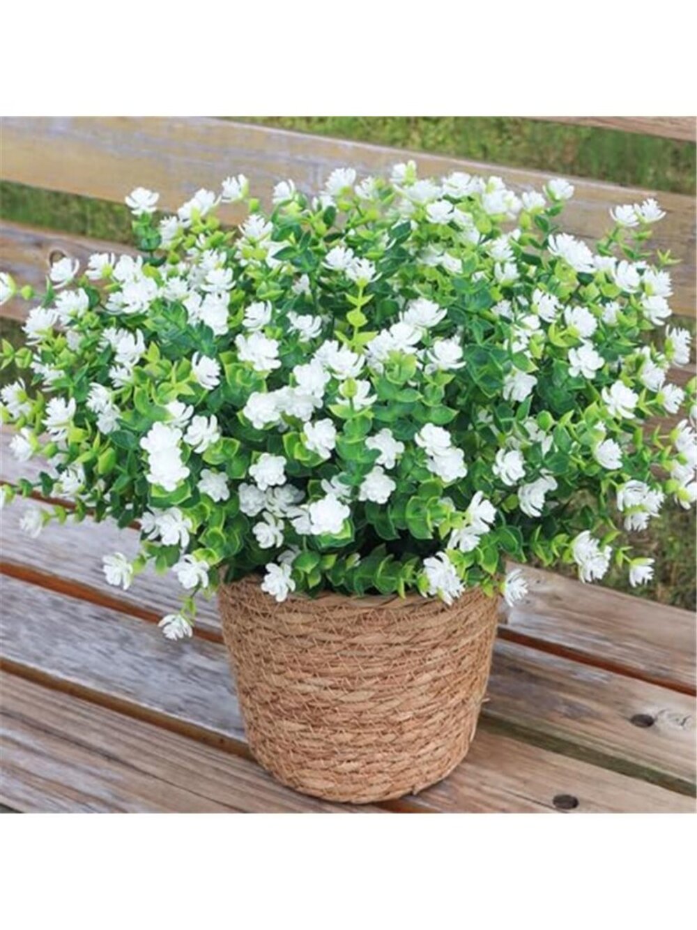 Artificial Outdoor Flowers UV Resistant Faux Plants Porch Patio Garden Decor